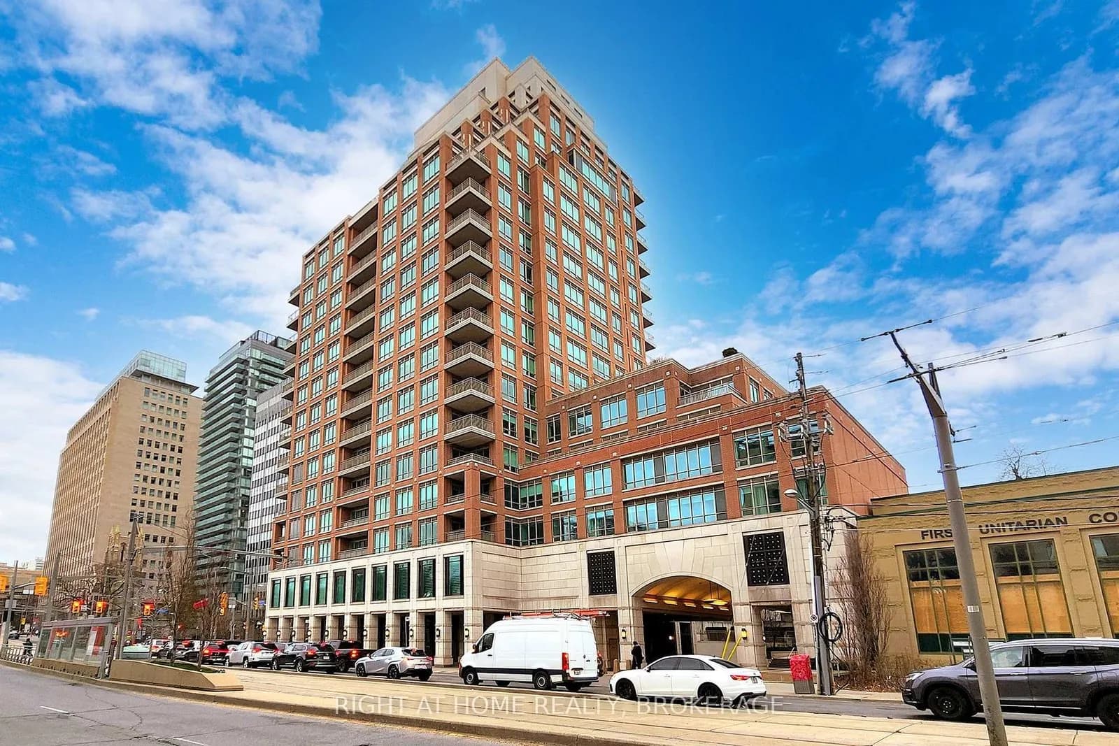 The Avenue, a brick condominium tower on St Clair Avenue West